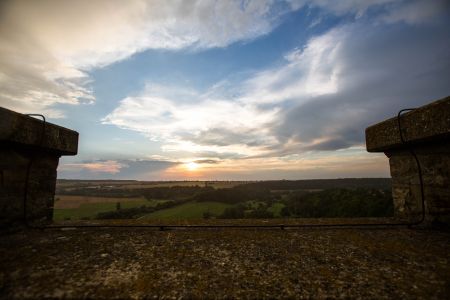 Blick vom Nordturm der Wewelsburg auf das Paderborner Land